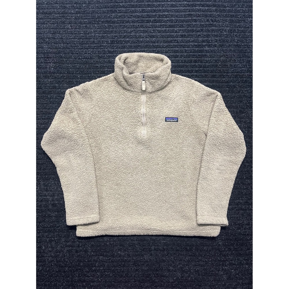 Patagonia Los Gatos 1/4 Zip Fleece Pullover Tan Khaki Womens Medium 25235 FA19